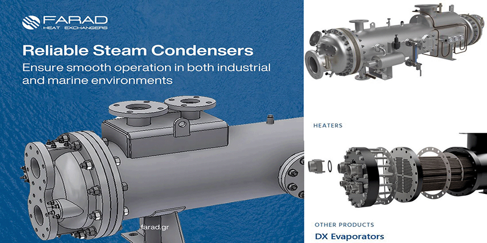 FARAD S.A. introduces its reliable Steam Condensers