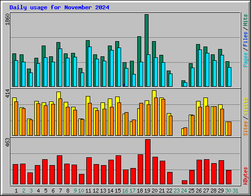 Daily usage for November 2024