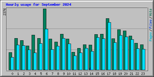 Hourly usage for September 2024